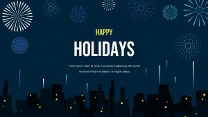 Holiday PowerPoint Template blue