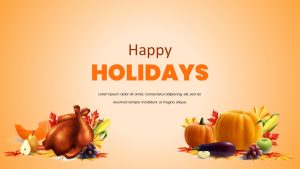 Holiday PowerPoint Template orange