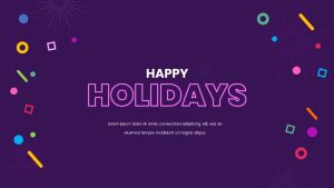 Holiday PowerPoint Template purple