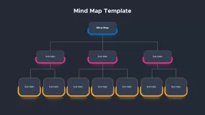 Mind Map Infographics for PowerPoint Dark