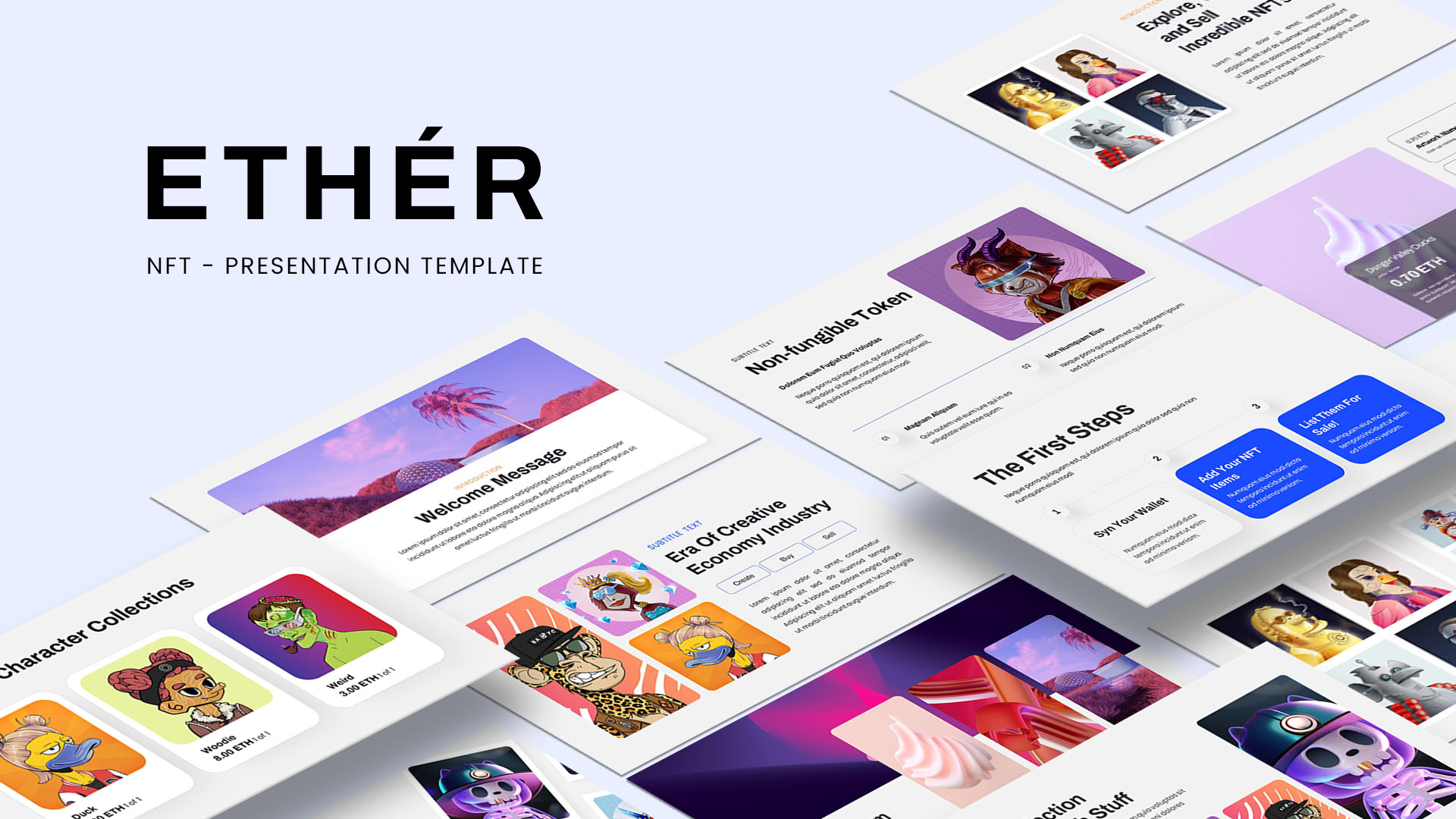 NFT Ether Free PowerPoint Template