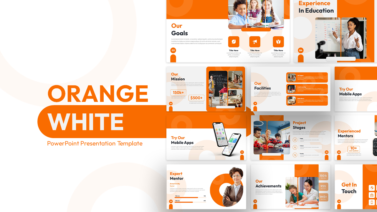 Orange White PowerPoint Template