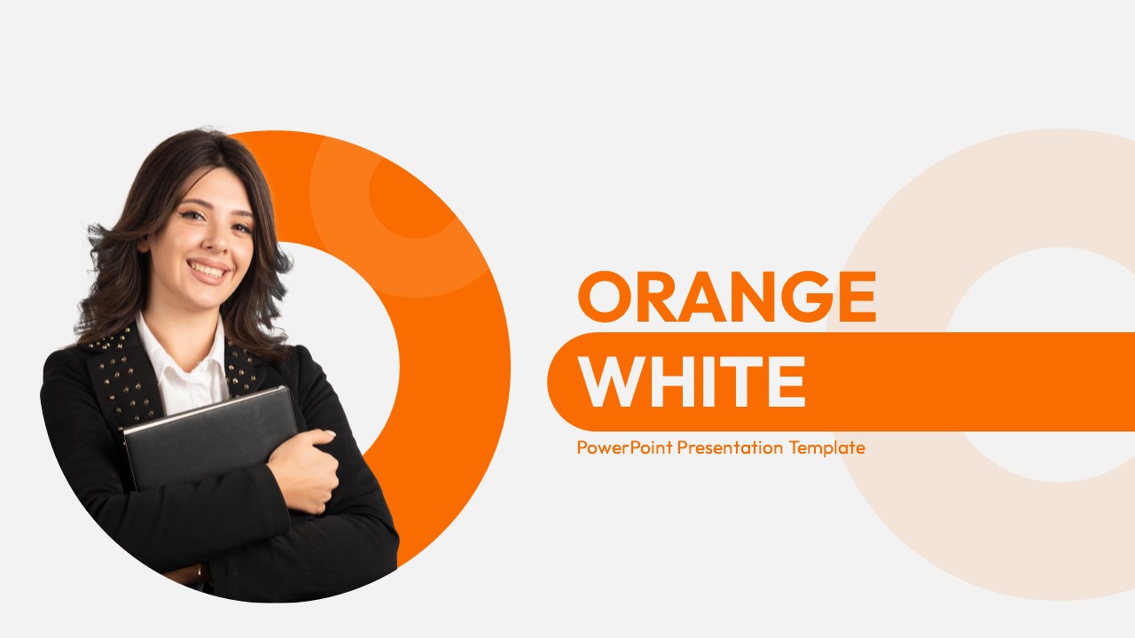 Orange and White Theme PowerPoint Template