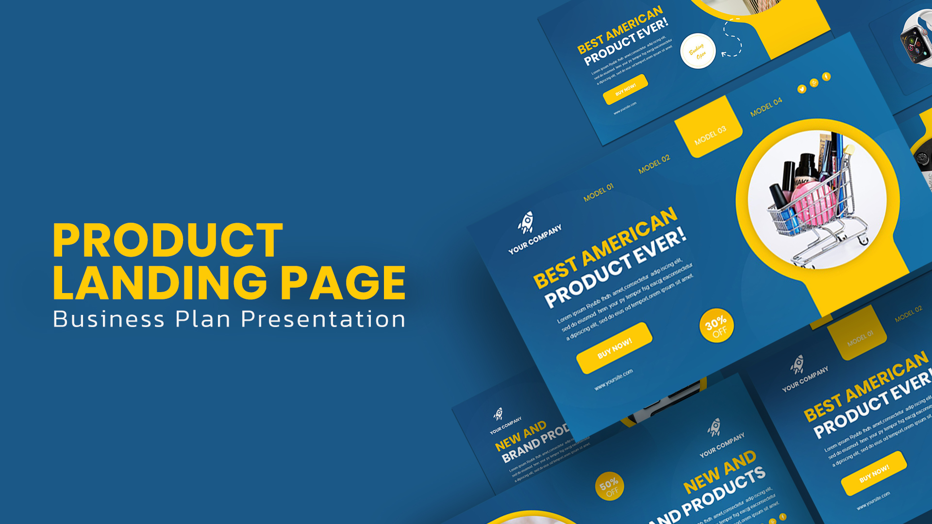 Product Landing Page PowerPoint Template