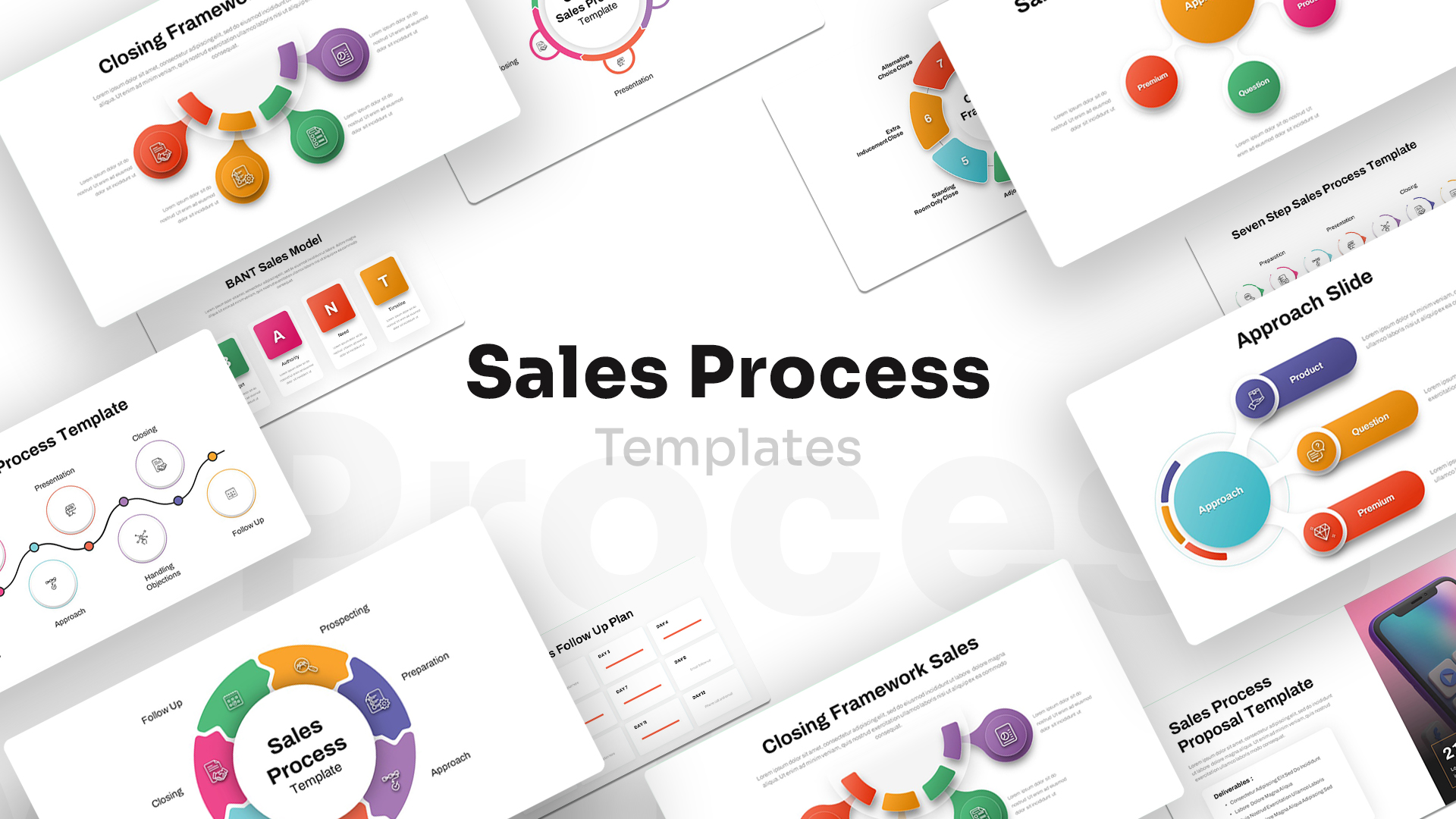 Sales Process Powerpoint Template Infographics 6667