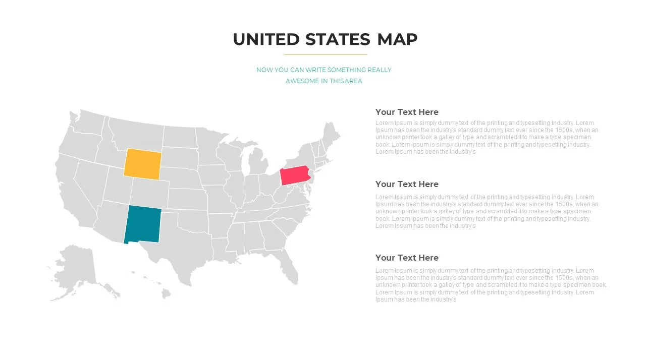 USA map template