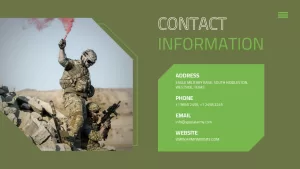 Army PowerPoint Template contact