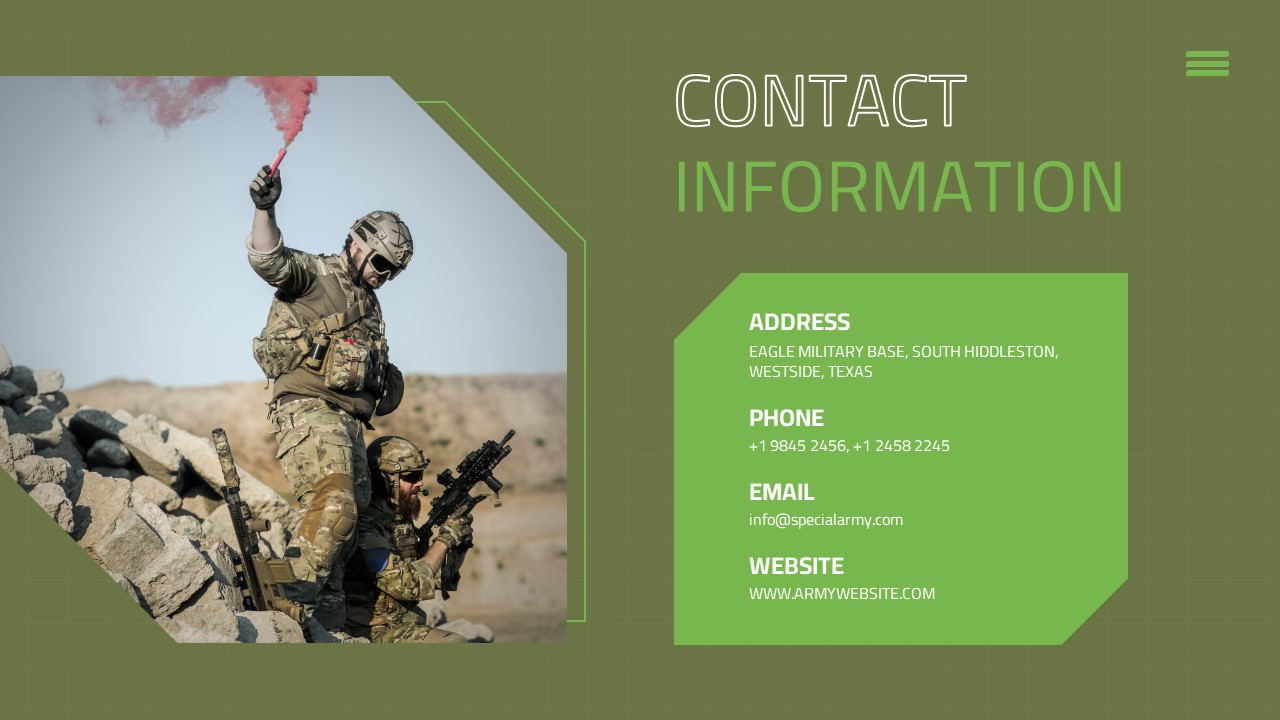 army powerpoint template