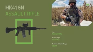 army PowerPoint template assault rifle