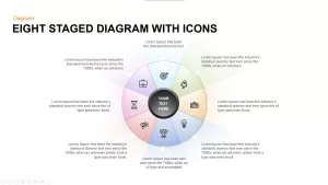 Eight Staged Diagram with Icons Free PowerPoint Template