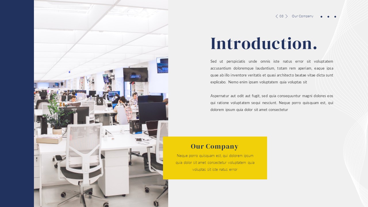 Blue Yellow And White Theme Powerpoint Template Tricolor Slides