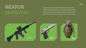 army PowerPoint template weapon inventory