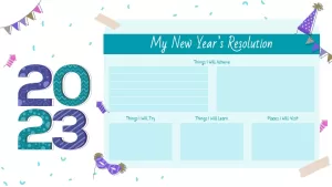Free New Year Resolution Powerpoint Template 2023