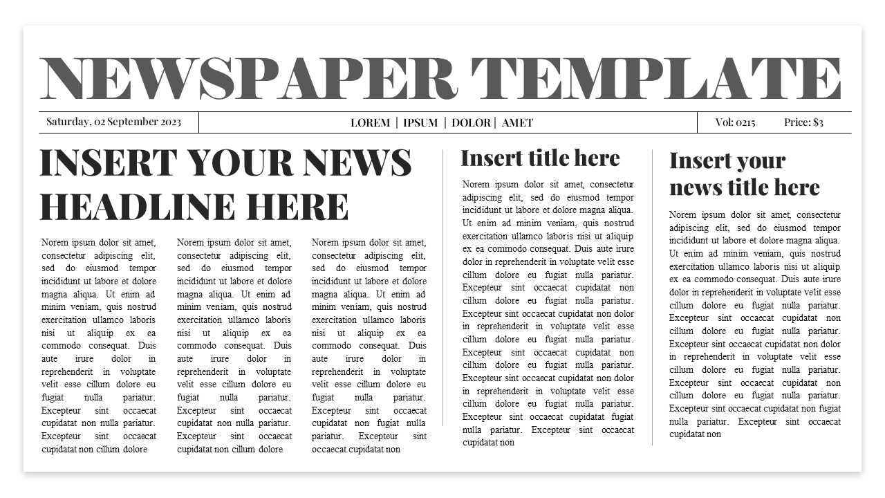 powerpoint newspaper template