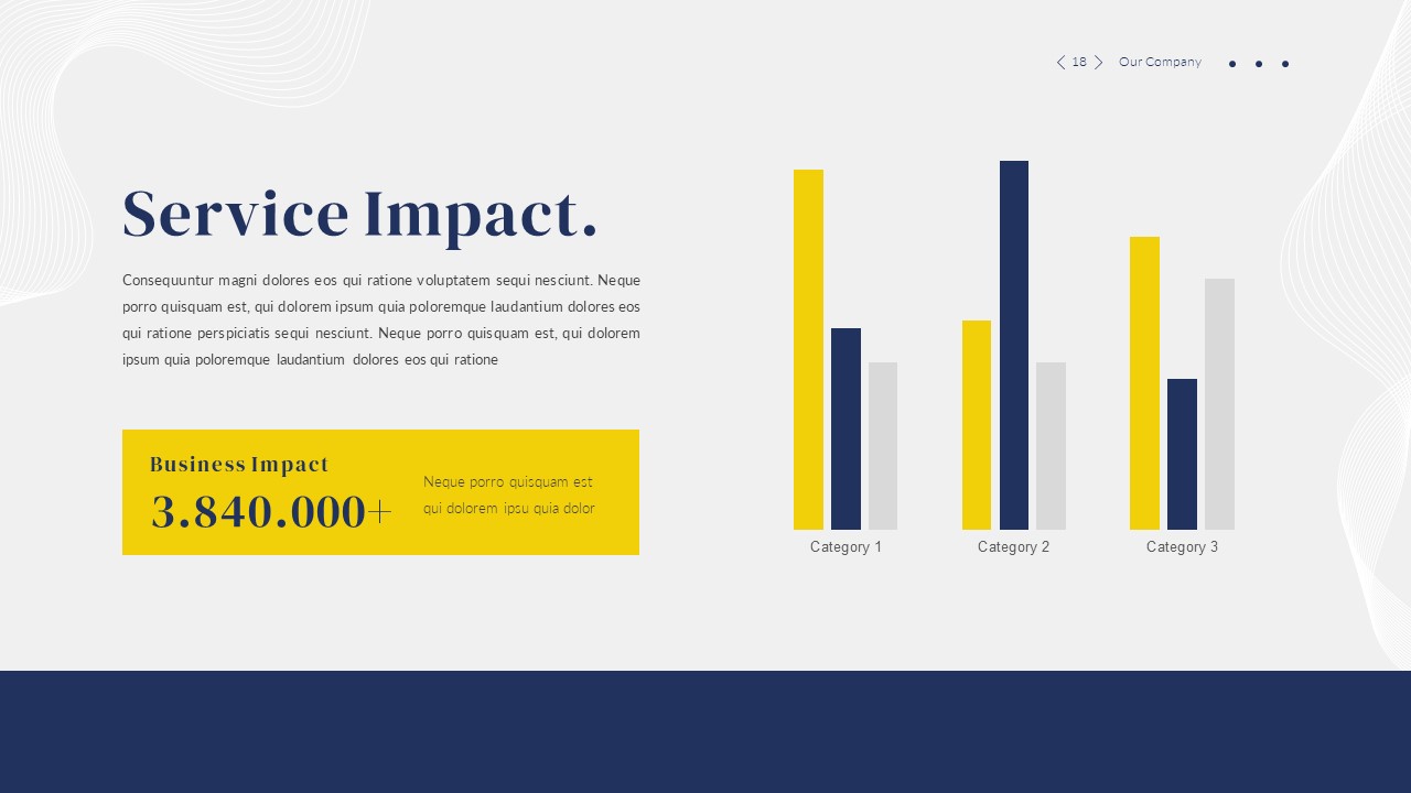 Blue Yellow And White Theme Powerpoint Template | Tricolor Slides