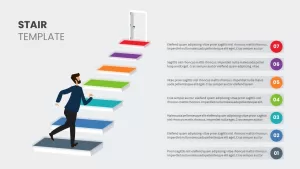 Stairs and Steps Slide Template for PowerPoint