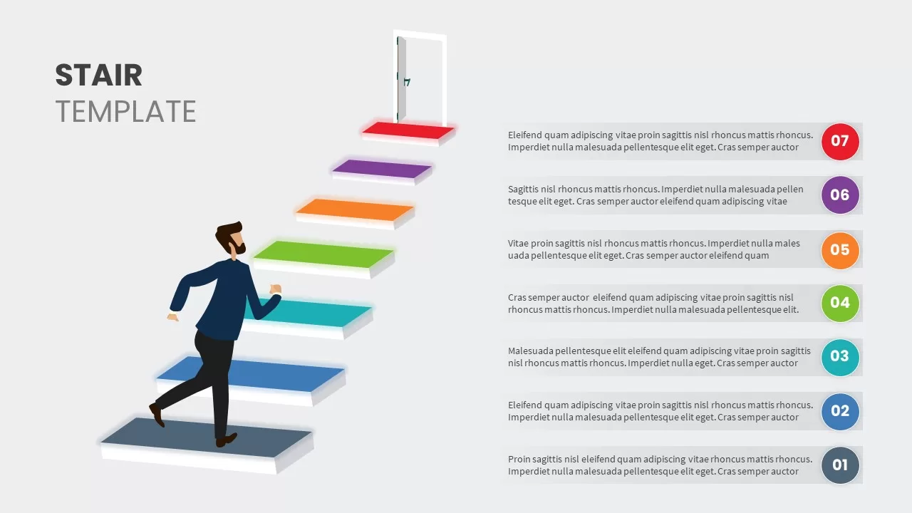 staircase template for powerpoint