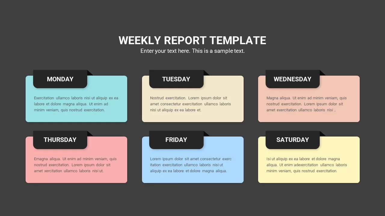 weekly project status report template powerpoint