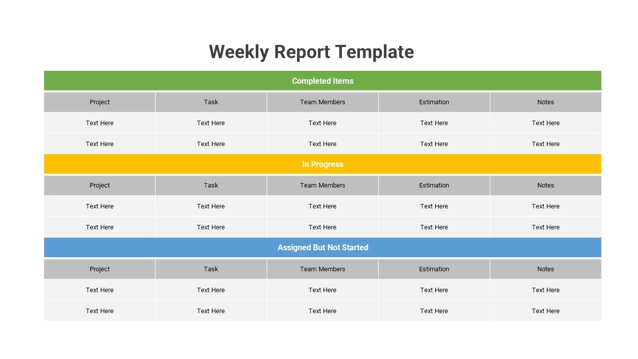 weekly report