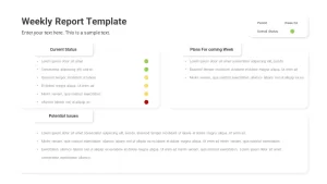 weekly report template slide