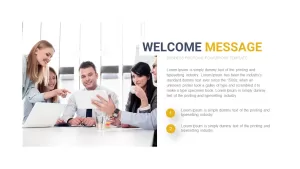 welcome message slide