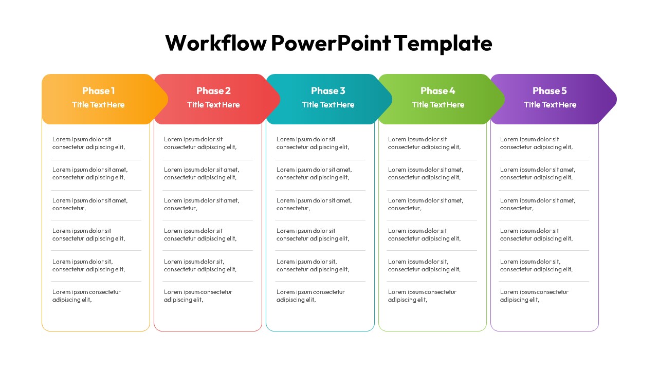 Workflow Powerpoint Template Slidebazaar 3296