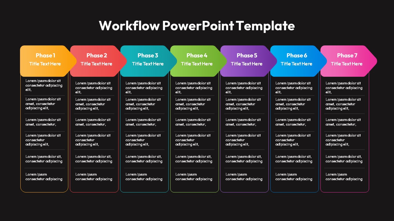 Workflow Powerpoint Template Slidebazaar 0852