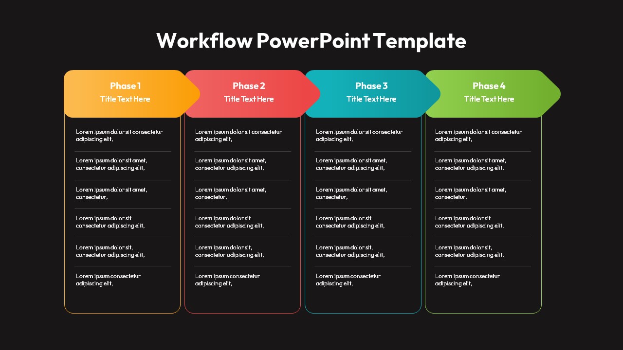 Workflow Powerpoint Template Slidebazaar 4091
