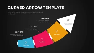 Curved Arrow Infographics Dark