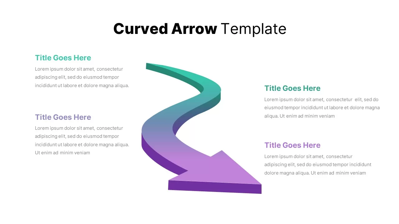 Curved Arrows Infographics