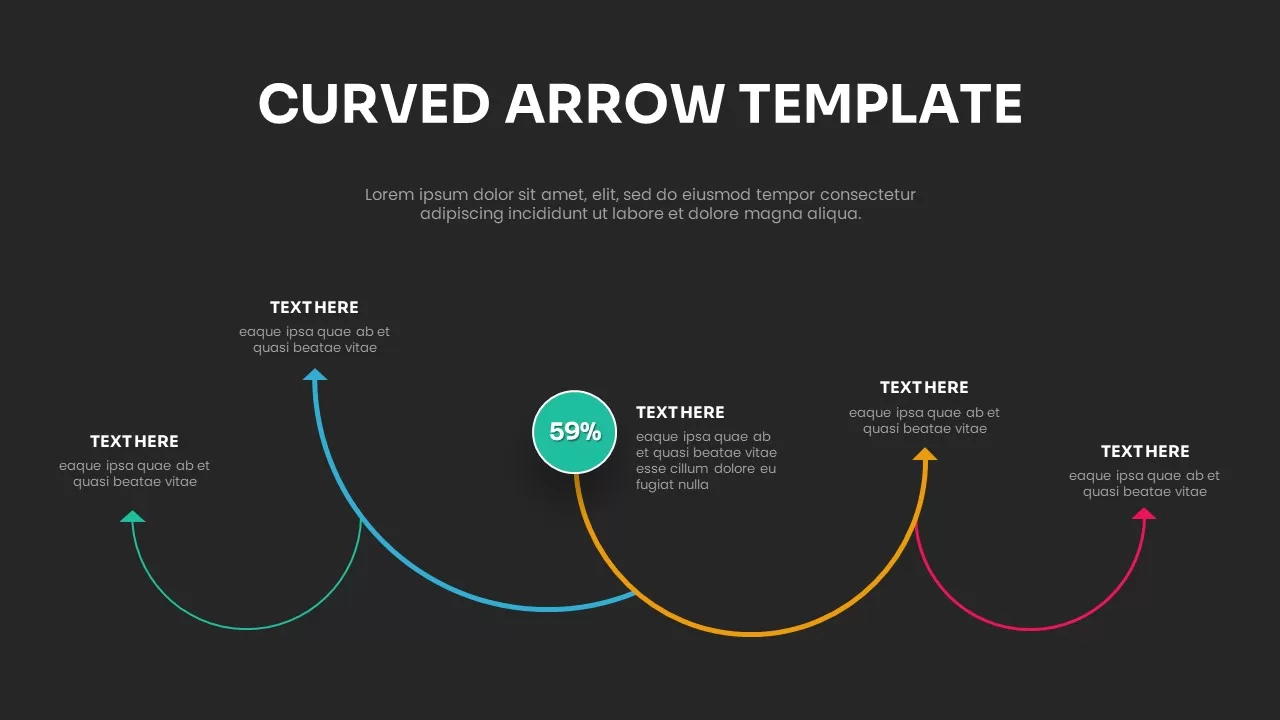 Free Curved Arrow Template Dark