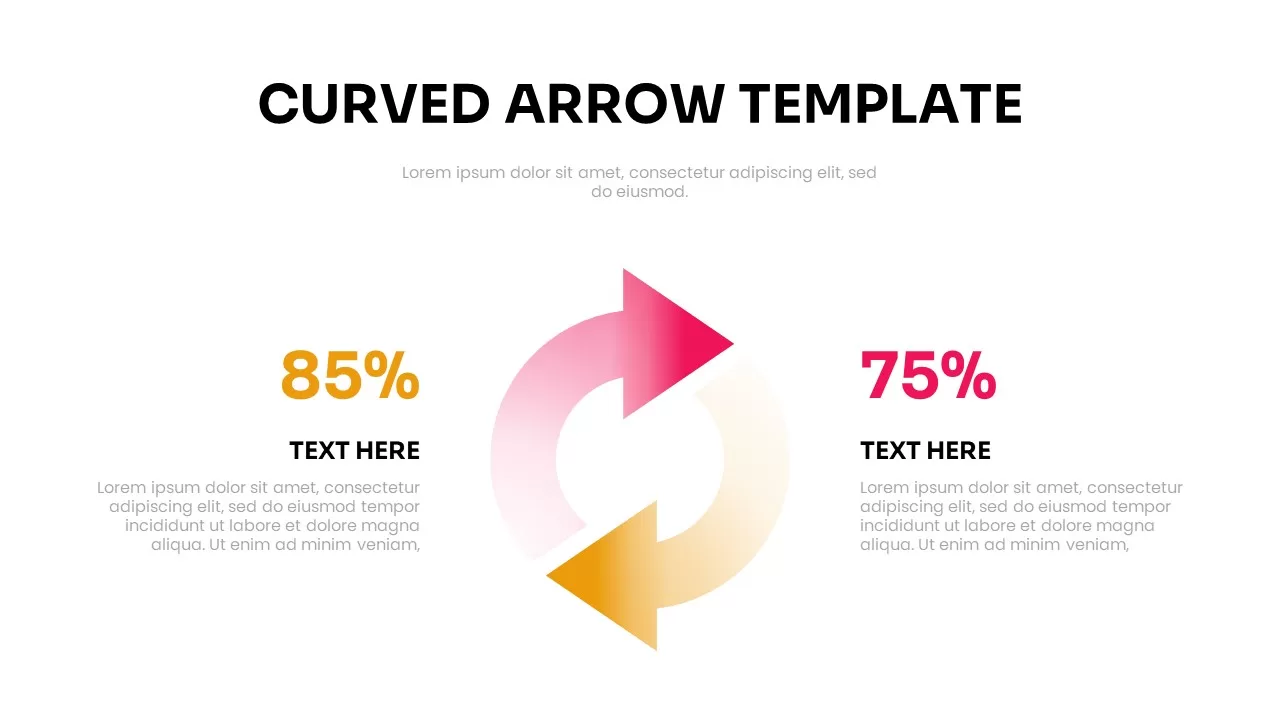 Free Curved Arrows Infographic