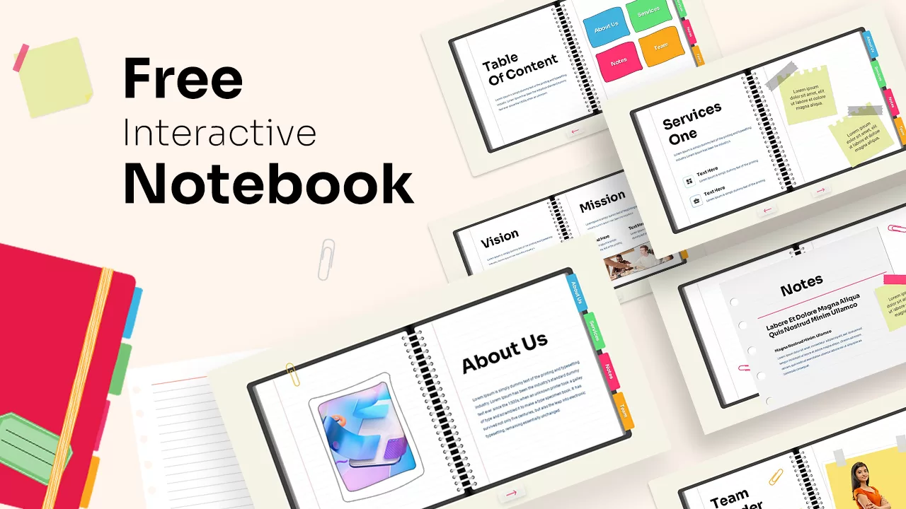 Free-Interactive-Notebook-ppt-template