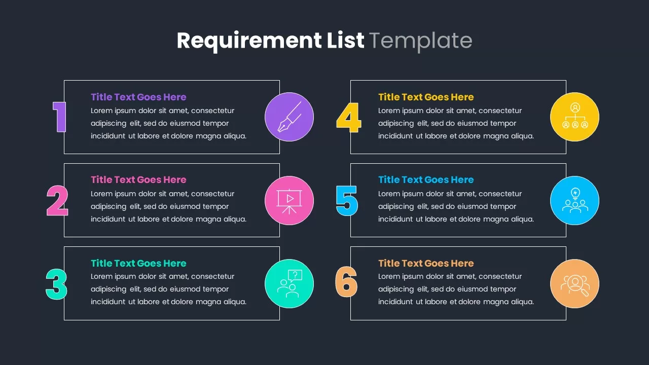 Requirement list powerpoint template