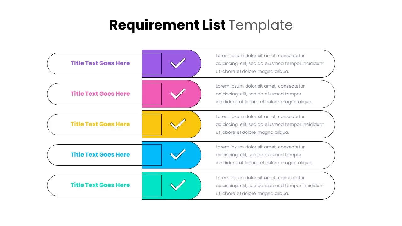 Requirement list template
