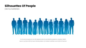 Silhouettes Of People Slide Template for PowerPoint