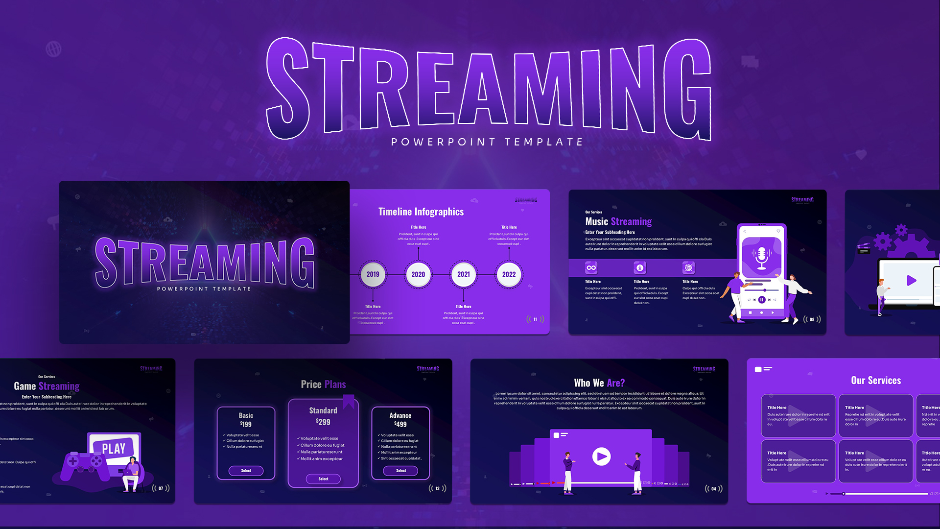 Streaming PowerPoint Presentation Template