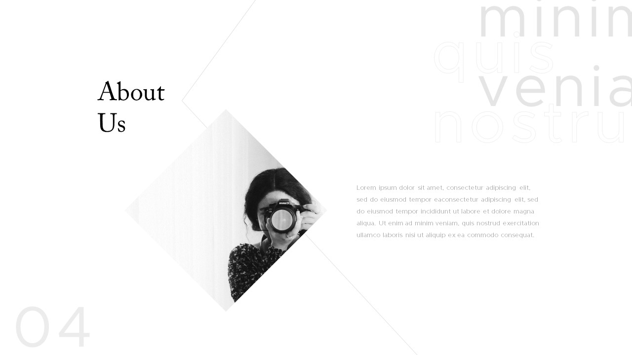 Black and White Presentation Template