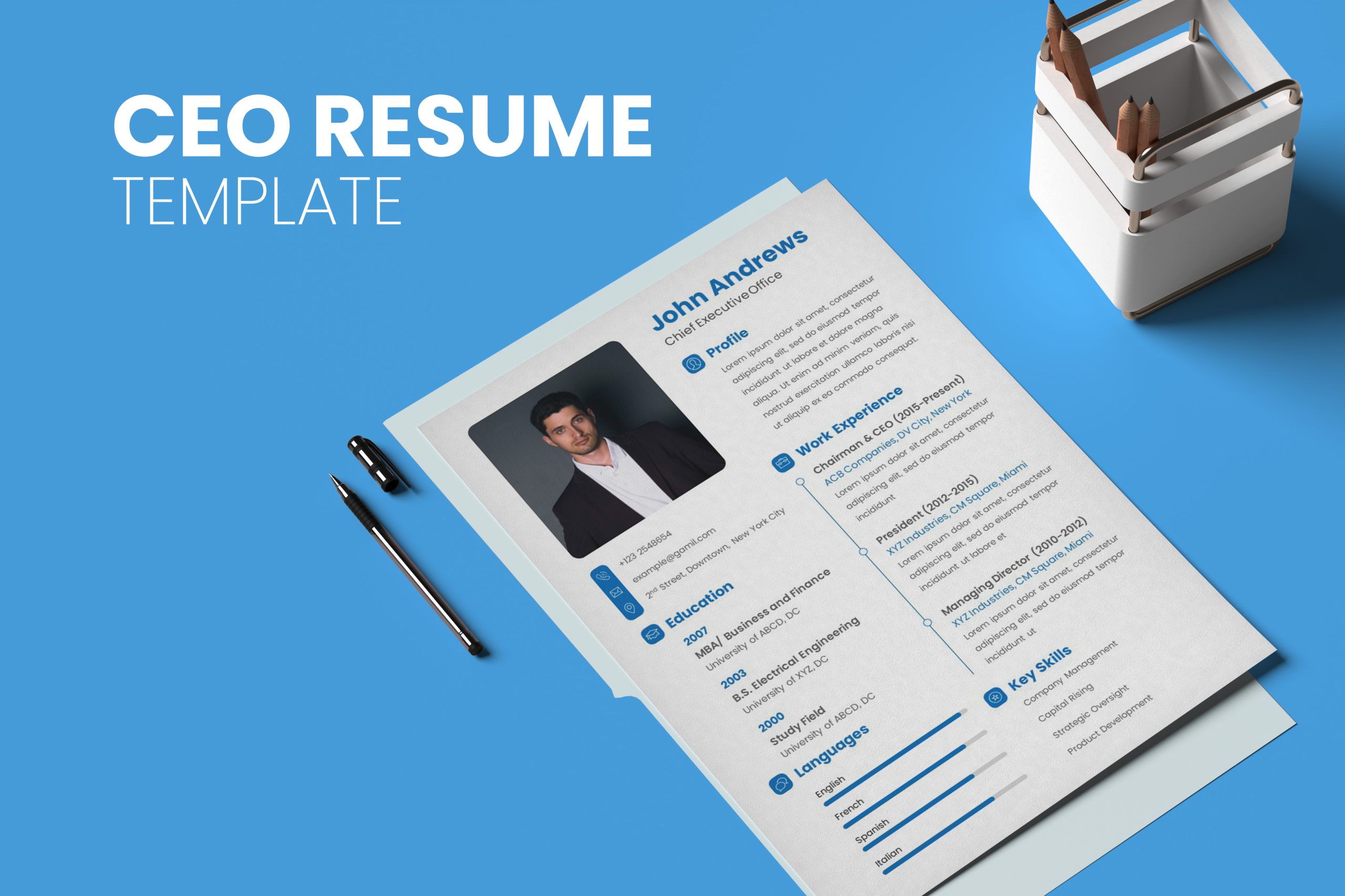 CEO Resume Template SlideBazaar
