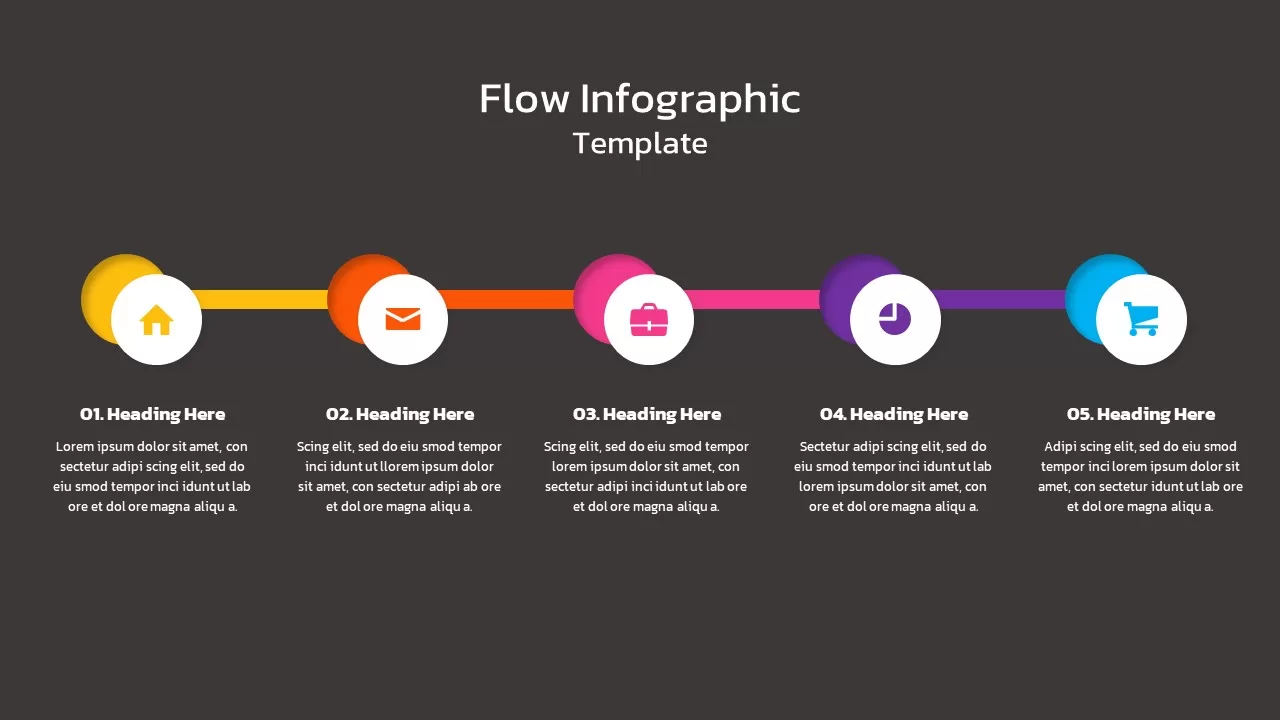 flowchart infographics slide