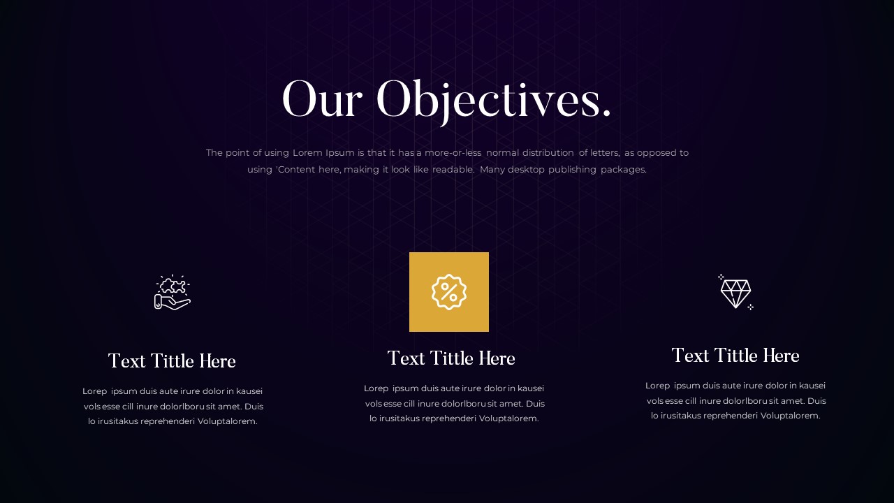 Free Luxury PowerPoint Template | Dark Background Theme