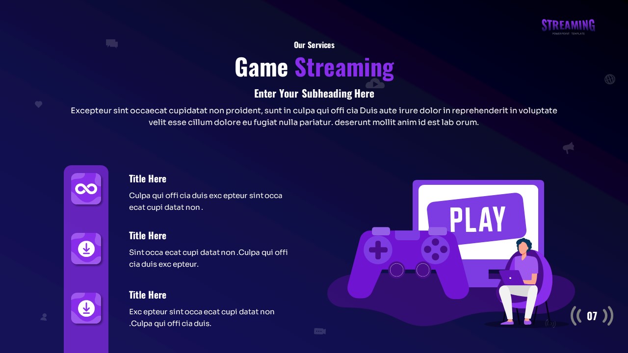 Streaming PowerPoint Template