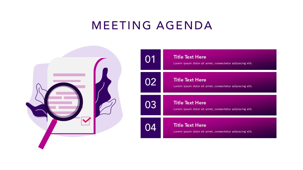 Gradient Agenda Bundle PowerPoint Template