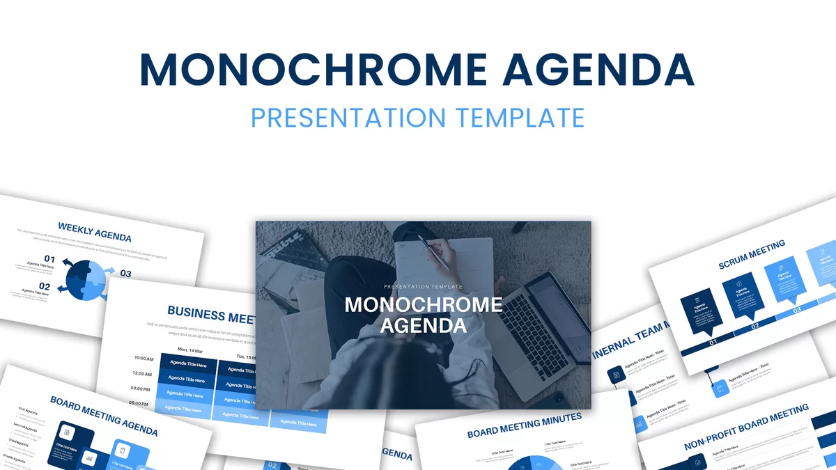 monochrome-agenda-powerpoint-template