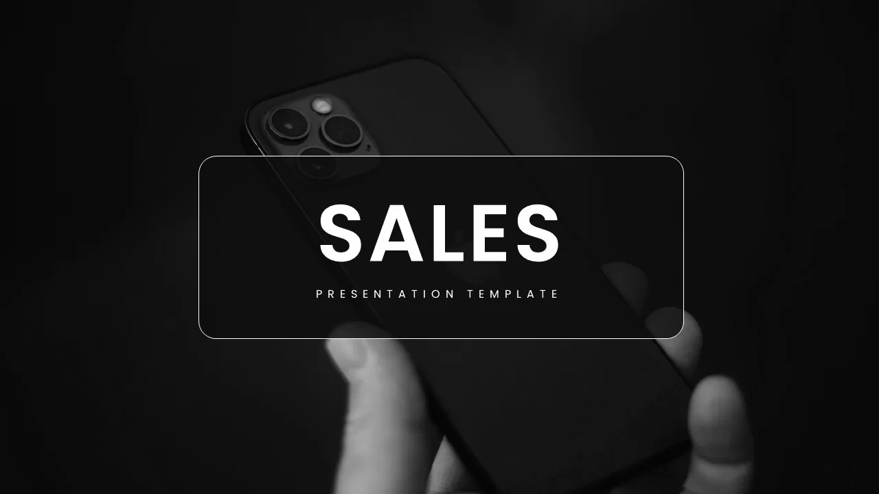 Black and White Sales PowerPoint Template 