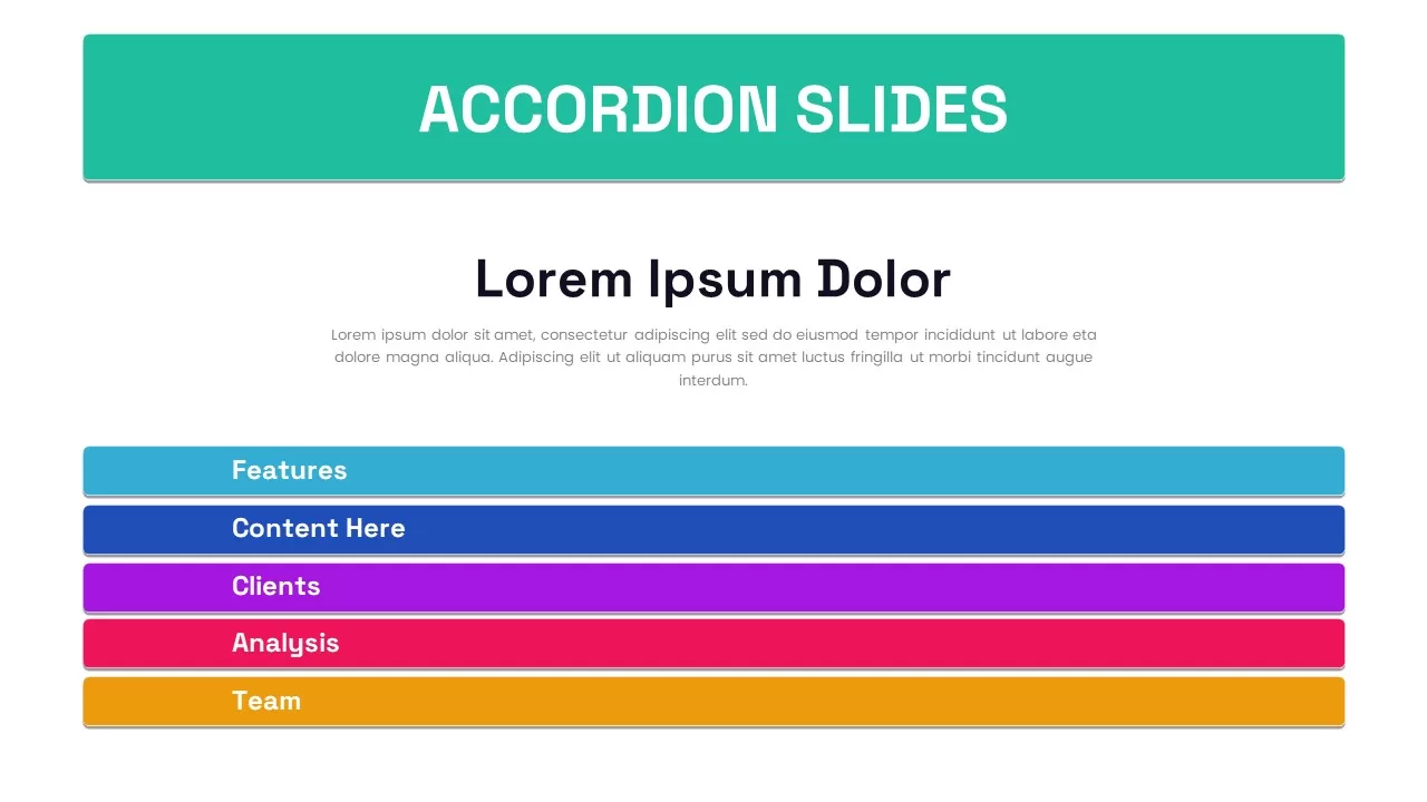 Accordion Animated Slides