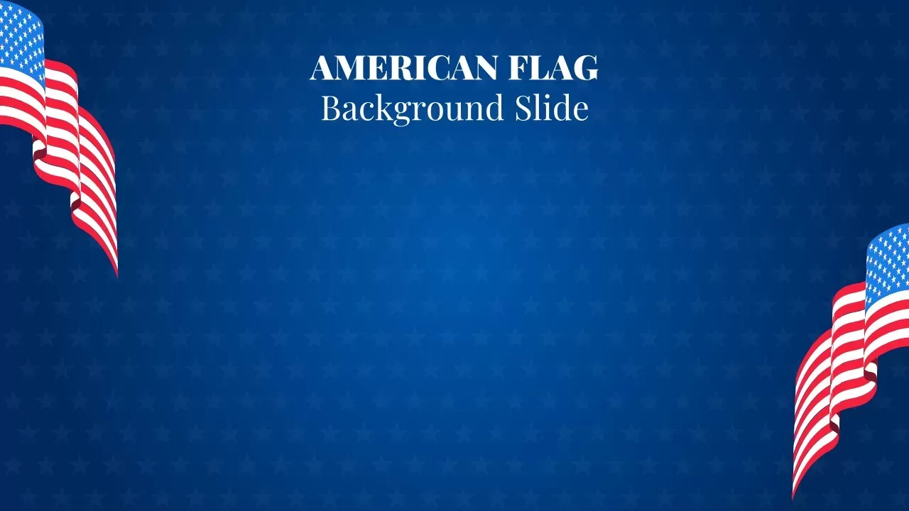 American Flag Template for Presentation