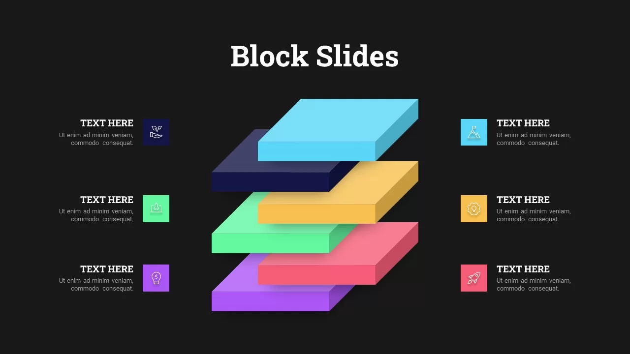 Block Slide Template Dark