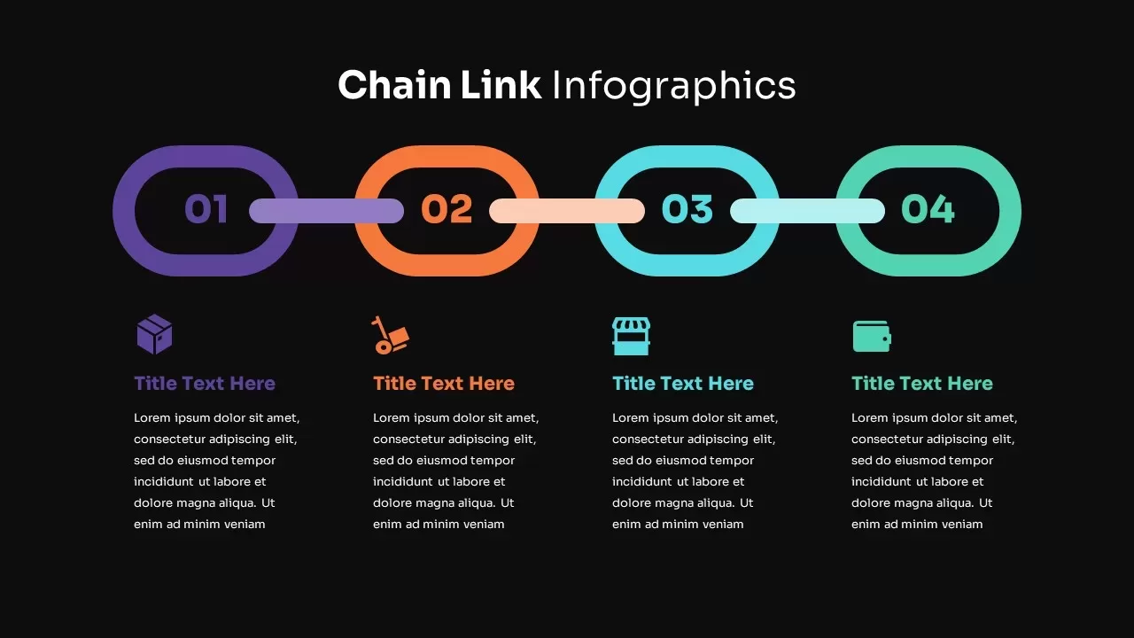 Chain Link Infographic Dark