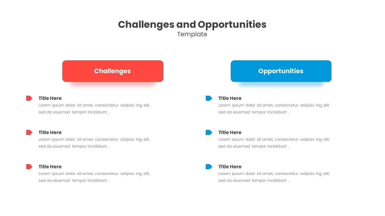 Challenges And Opportunities Template
